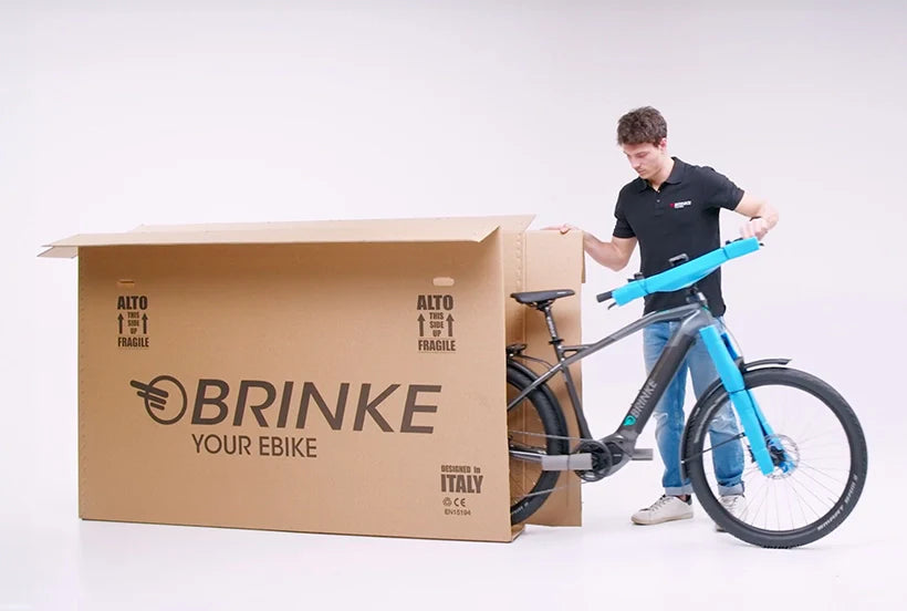 Brinke emtb trekking e-bike unboxing bicicletta